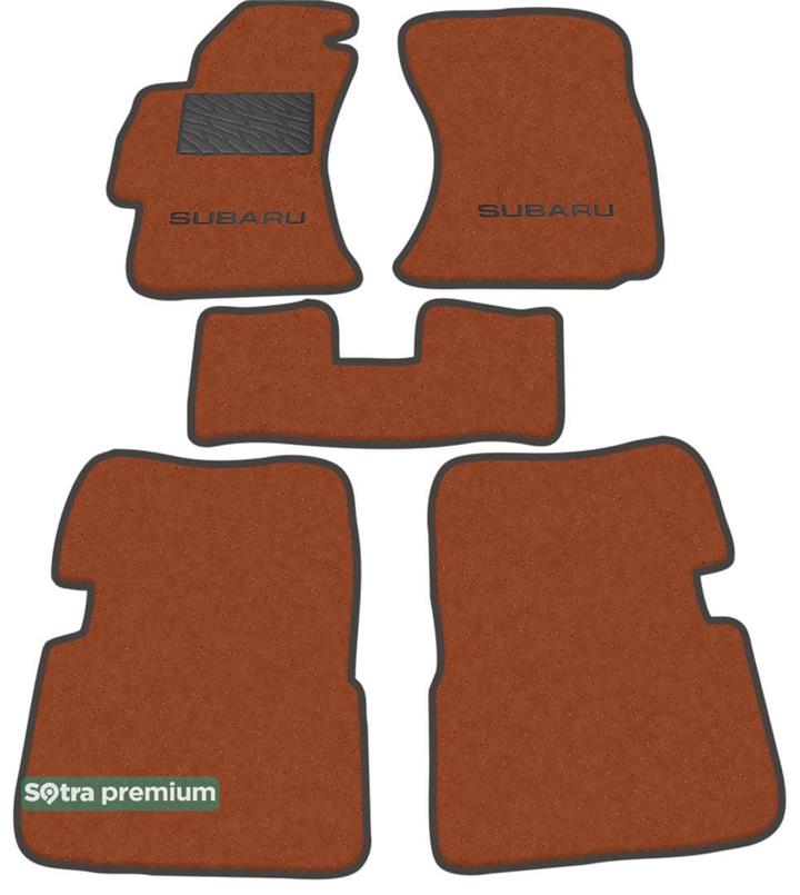 Sotra 06833-CH-TERRA Interior mats Sotra two-layer terracotta for Subaru Impreza (2007-2011), set 06833CHTERRA