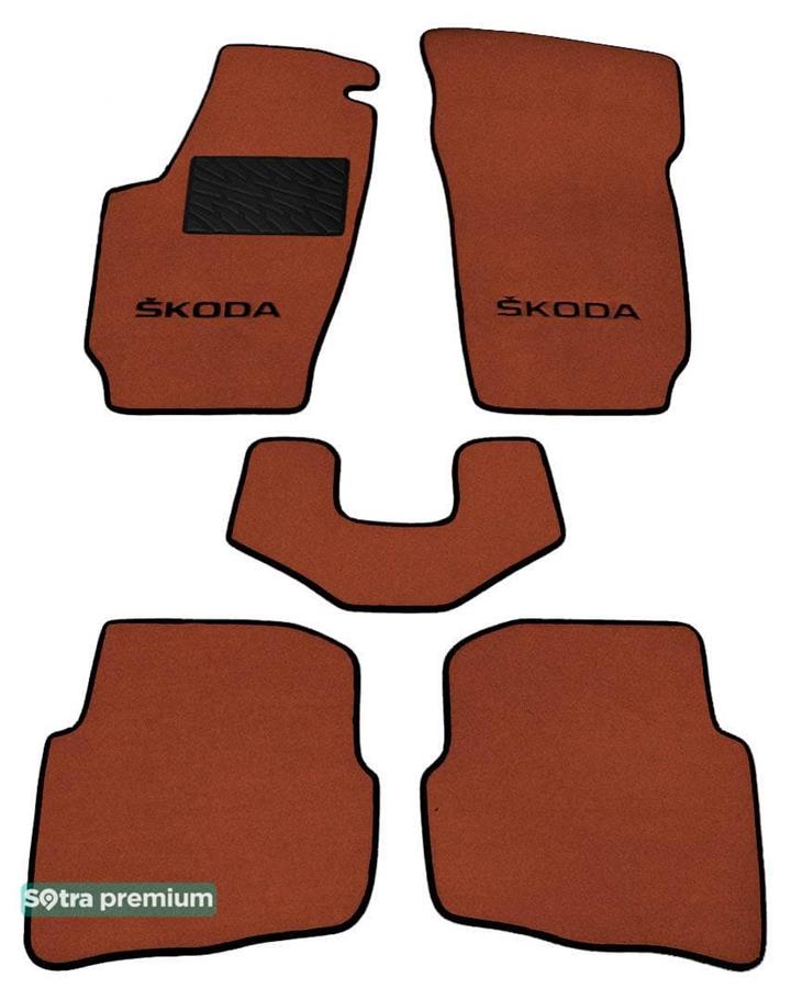 Sotra 06835-CH-TERRA Interior mats Sotra two-layer terracotta for Skoda Fabia (1999-2007), set 06835CHTERRA