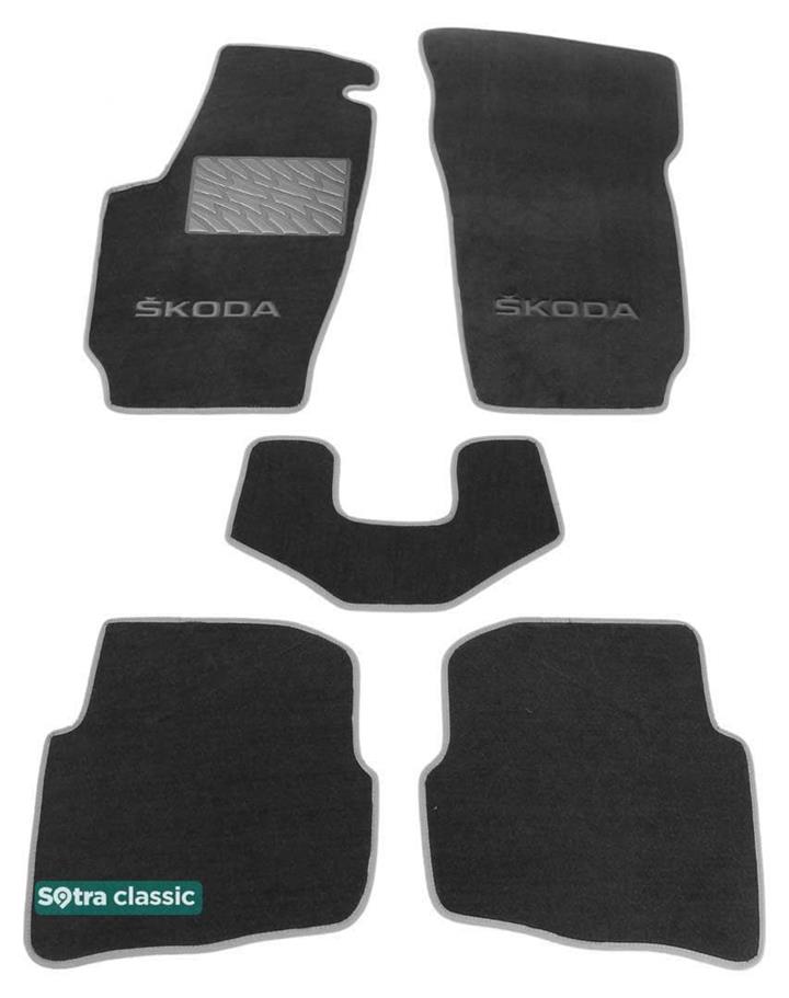 Sotra 06835-GD-GREY Interior mats Sotra two-layer gray for Skoda Fabia (1999-2007), set 06835GDGREY