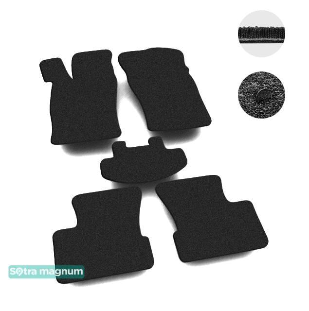 Sotra 06836-MG15-BLACK Interior mats Sotra two-layer black for Daewoo Nexia (1995-2016), set 06836MG15BLACK