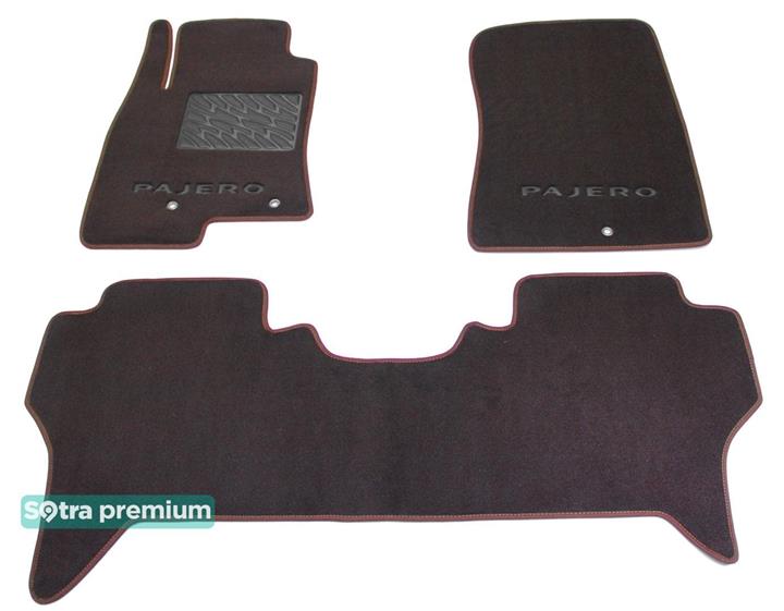 Sotra 06840-CH-CHOCO Interior mats Sotra two-layer brown for Mitsubishi Pajero (2007-), set 06840CHCHOCO
