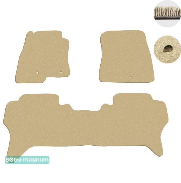 Sotra 06840-MG20-BEIGE Interior mats Sotra two-layer beige for Mitsubishi Pajero (2007-), set 06840MG20BEIGE