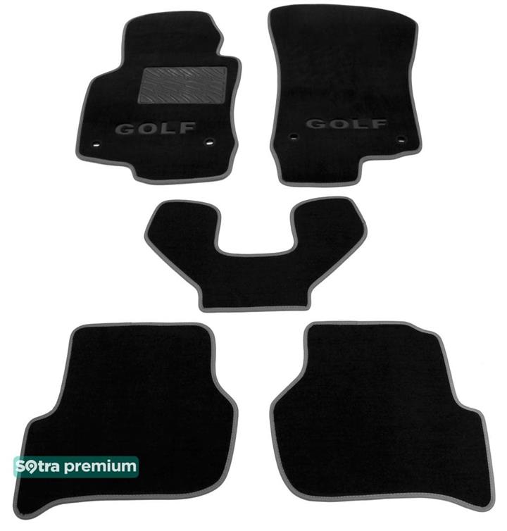 Sotra 06858-CH-BLACK Interior mats Sotra two-layer black for Volkswagen Golf (2006-2009), set 06858CHBLACK