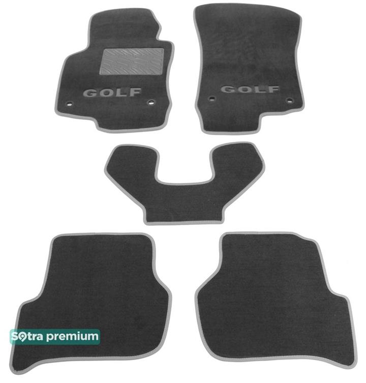 Sotra 06858-CH-GREY Interior mats Sotra two-layer gray for Volkswagen Golf (2006-2009), set 06858CHGREY