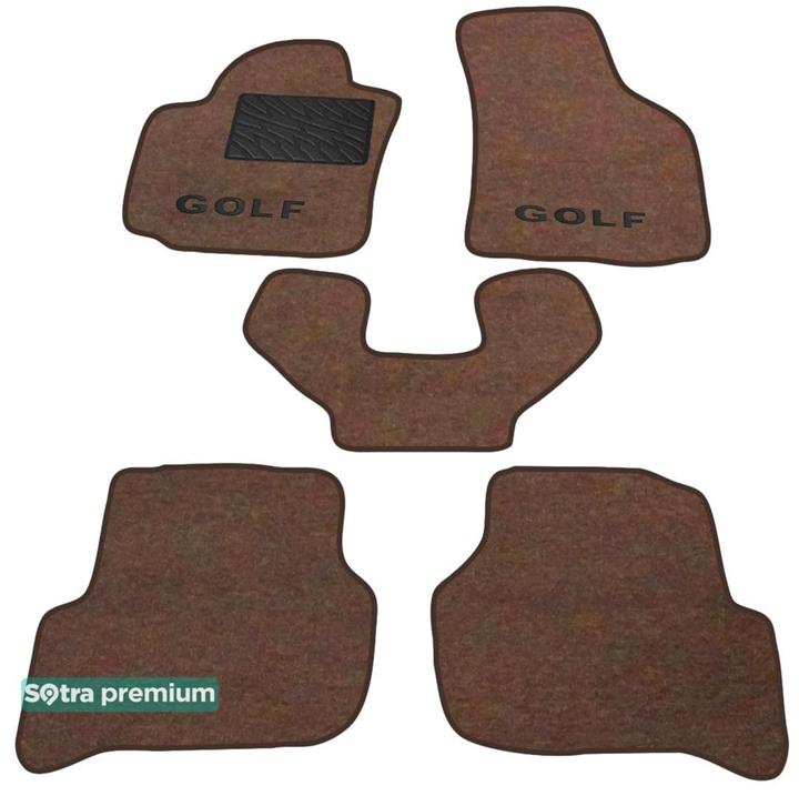 Sotra 06859-CH-CHOCO Interior mats Sotra two-layer brown for Volkswagen Golf plus (2005-2015), set 06859CHCHOCO