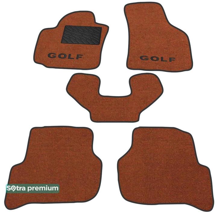 Sotra 06859-CH-TERRA Interior mats Sotra two-layer terracotta for Volkswagen Golf plus (2005-2015), set 06859CHTERRA