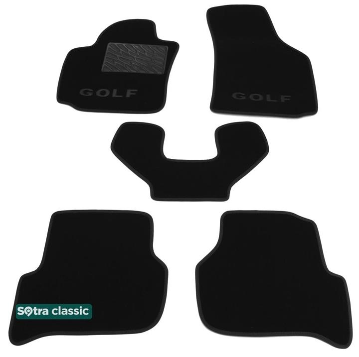 Sotra 06859-GD-BLACK Interior mats Sotra two-layer black for Volkswagen Golf plus (2005-2015), set 06859GDBLACK