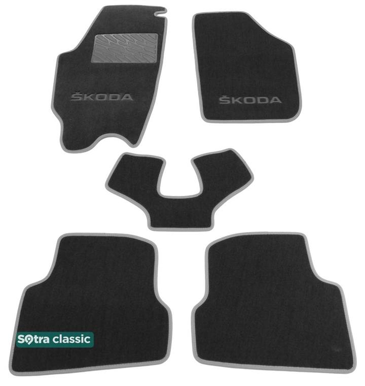 Sotra 06861-GD-GREY Interior mats Sotra two-layer gray for Skoda Fabia (2007-2014), set 06861GDGREY