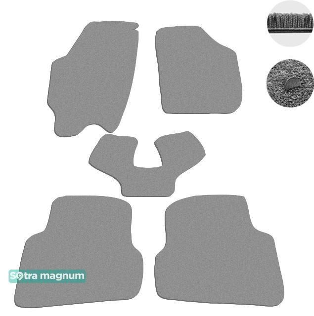Sotra 06861-MG20-GREY Interior mats Sotra two-layer gray for Skoda Fabia (2007-2014), set 06861MG20GREY