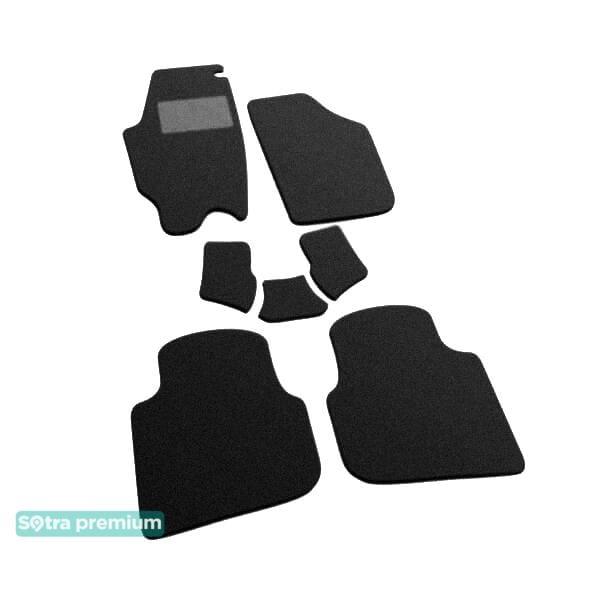 Sotra 06863-CH-BLACK Interior mats Sotra two-layer black for Skoda Roomster (2006-2015), set 06863CHBLACK
