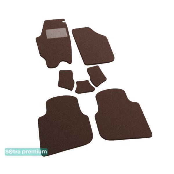 Sotra 06863-CH-CHOCO Interior mats Sotra two-layer brown for Skoda Roomster (2006-2015), set 06863CHCHOCO