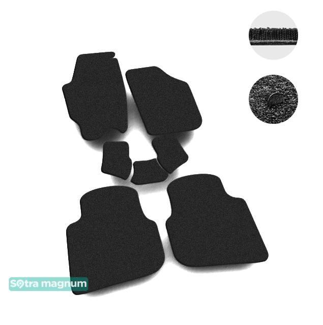 Sotra 06863-MG15-BLACK Interior mats Sotra two-layer black for Skoda Roomster (2006-2015), set 06863MG15BLACK