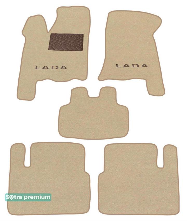 Sotra 06865-CH-BEIGE Interior mats Sotra two-layer beige for VAZ (Lada) 2110 / 2111 / 2112 (1996-2011), set 06865CHBEIGE