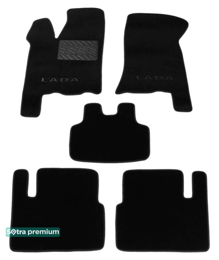 Sotra 06865-CH-BLACK Interior mats Sotra two-layer black for VAZ (Lada) 2110 / 2111 / 2112 (1996-2011), set 06865CHBLACK