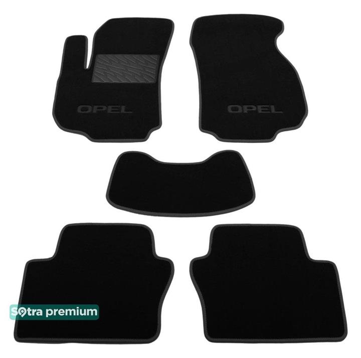 Sotra 06872-CH-BLACK Interior mats Sotra two-layer black for Opel Zafira b (2005-2014), set 06872CHBLACK