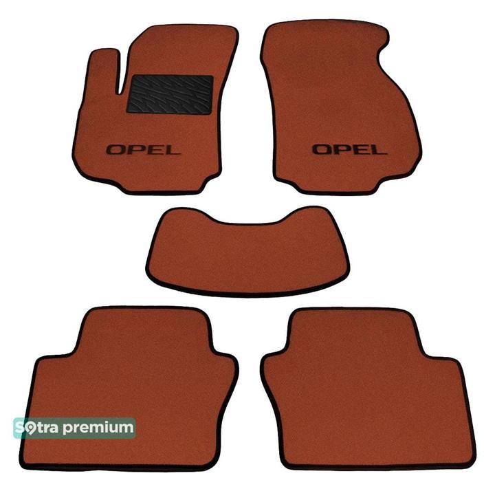 Sotra 06872-CH-TERRA Interior mats Sotra two-layer terracotta for Opel Zafira b (2005-2014), set 06872CHTERRA