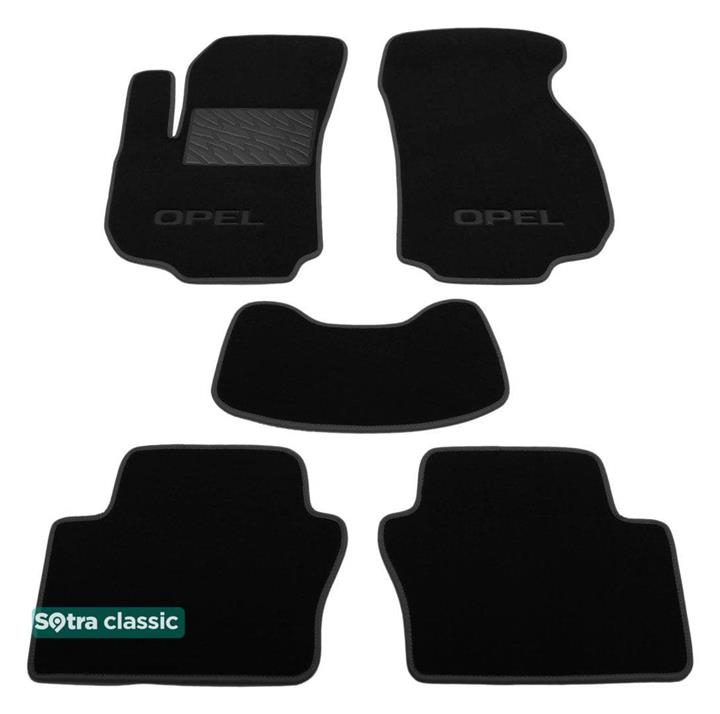 Sotra 06872-GD-BLACK Interior mats Sotra two-layer black for Opel Zafira b (2005-2014), set 06872GDBLACK