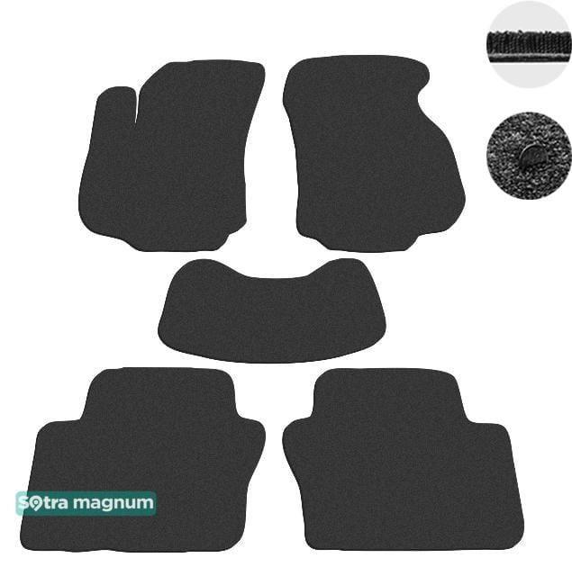 Sotra 06872-MG15-BLACK Interior mats Sotra two-layer black for Opel Zafira b (2005-2014), set 06872MG15BLACK