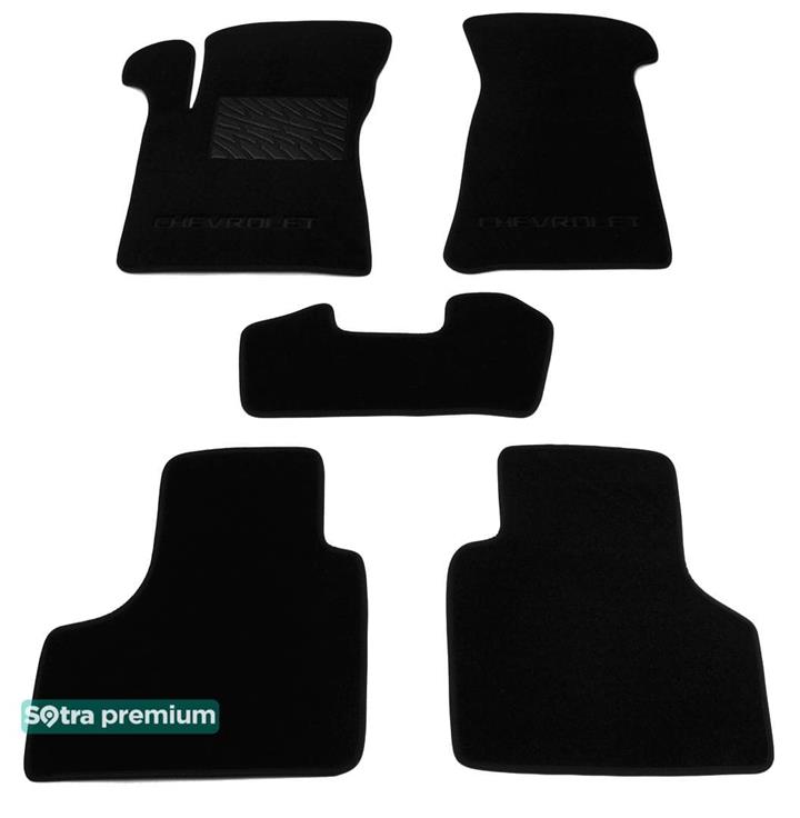 Sotra 06891-CH-BLACK Interior mats Sotra two-layer black for Chevrolet Niva 2123 (2002-), set 06891CHBLACK