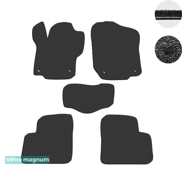 Sotra 06898-MG15-BLACK Interior mats Sotra two-layer black for Mercedes Gl-class (2006-2012), set 06898MG15BLACK