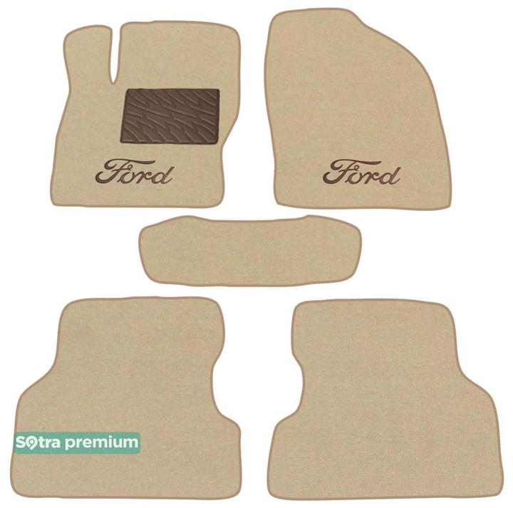 Sotra 06900-CH-BEIGE Interior mats Sotra two-layer beige for Ford Focus (2008-2011), set 06900CHBEIGE