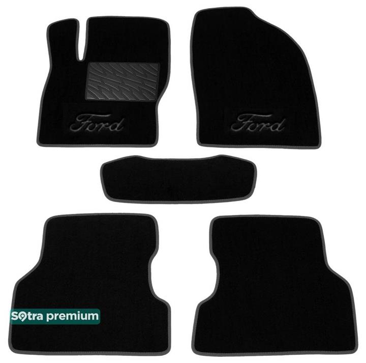 Sotra 06900-CH-BLACK Interior mats Sotra two-layer black for Ford Focus (2008-2011), set 06900CHBLACK
