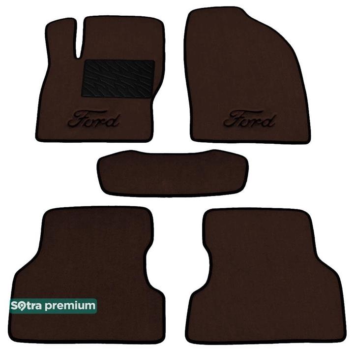 Sotra 06900-CH-CHOCO Interior mats Sotra two-layer brown for Ford Focus (2008-2011), set 06900CHCHOCO