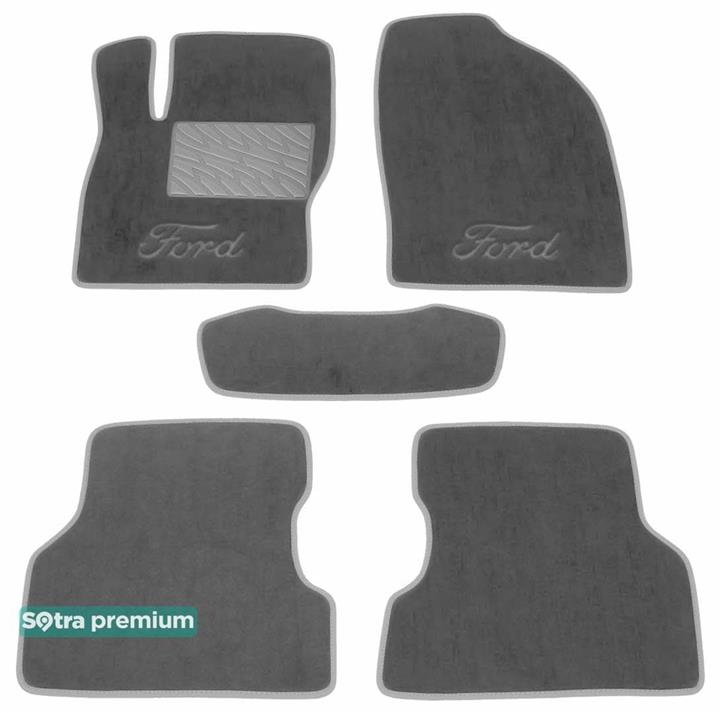 Sotra 06900-CH-GREY Interior mats Sotra two-layer gray for Ford Focus (2008-2011), set 06900CHGREY