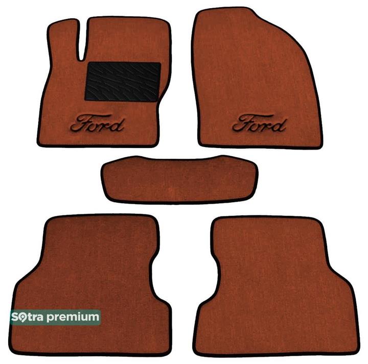 Sotra 06900-CH-TERRA Interior mats Sotra two-layer terracotta for Ford Focus (2008-2011), set 06900CHTERRA