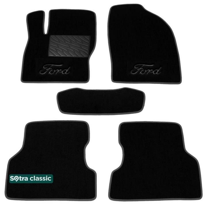 Sotra 06900-GD-BLACK Interior mats Sotra two-layer black for Ford Focus (2008-2011), set 06900GDBLACK