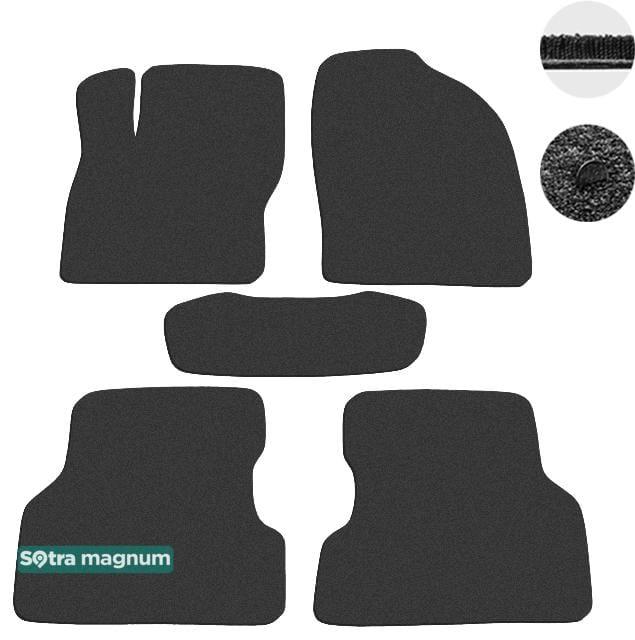 Sotra 06900-MG15-BLACK Interior mats Sotra two-layer black for Ford Focus (2008-2011), set 06900MG15BLACK