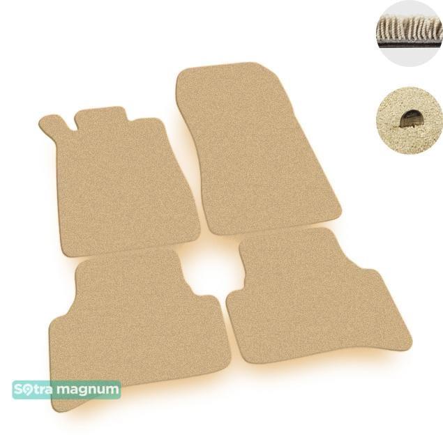 Sotra 06901-MG20-BEIGE Interior mats Sotra two-layer beige for Mercedes Clk-class (1997-2003), set 06901MG20BEIGE