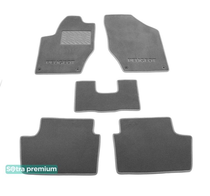 Sotra 06902-CH-GREY Interior mats Sotra two-layer gray for Peugeot 308 (2007-2013), set 06902CHGREY