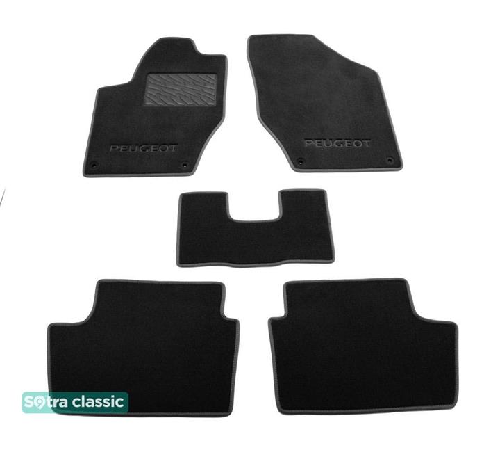 Sotra 06902-GD-GREY Interior mats Sotra two-layer gray for Peugeot 308 (2007-2013), set 06902GDGREY