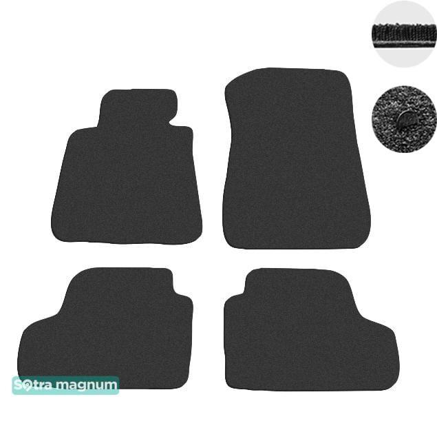 Sotra 06917-MG15-BLACK Interior mats Sotra two-layer black for BMW 3-series coupe (2006-2011), set 06917MG15BLACK