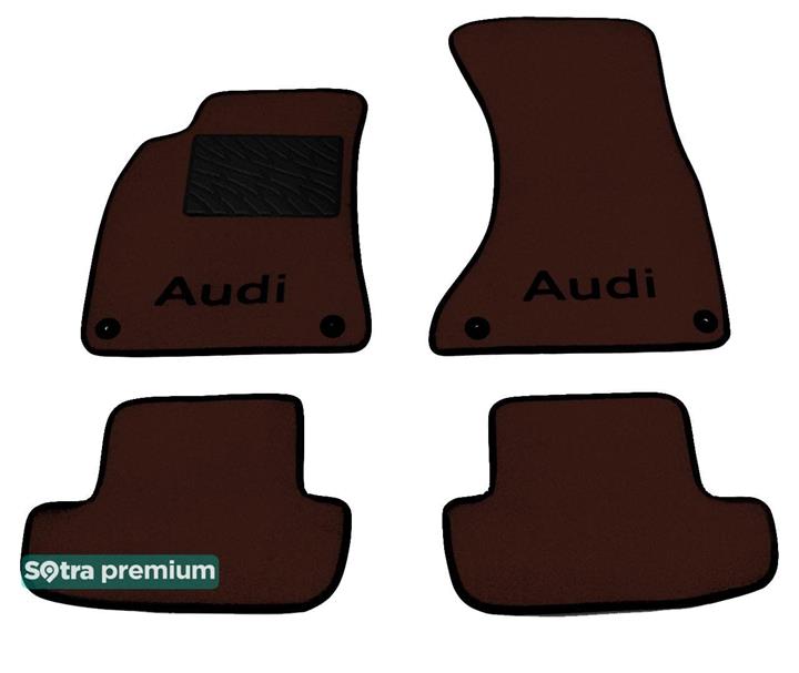 Sotra 06920-CH-CHOCO Interior mats Sotra two-layer brown for Audi A5/s5 (2007-2016), set 06920CHCHOCO