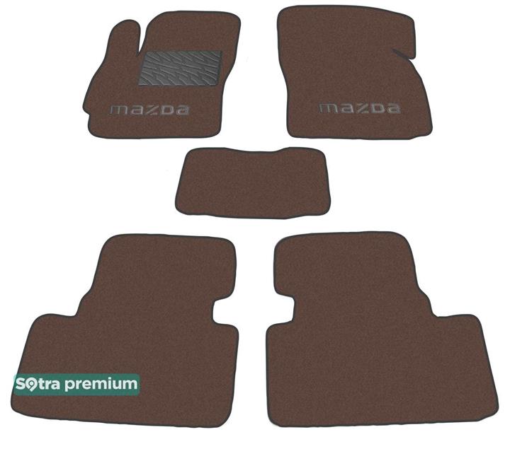 Sotra 06925-CH-CHOCO Interior mats Sotra two-layer brown for Mazda 5 (2005-2010), set 06925CHCHOCO
