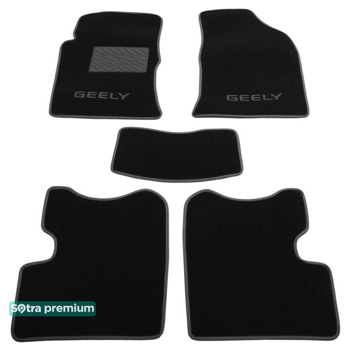Sotra 06929-CH-BLACK Interior mats Sotra two-layer black for Geely Fc / vision (2006-2011), set 06929CHBLACK