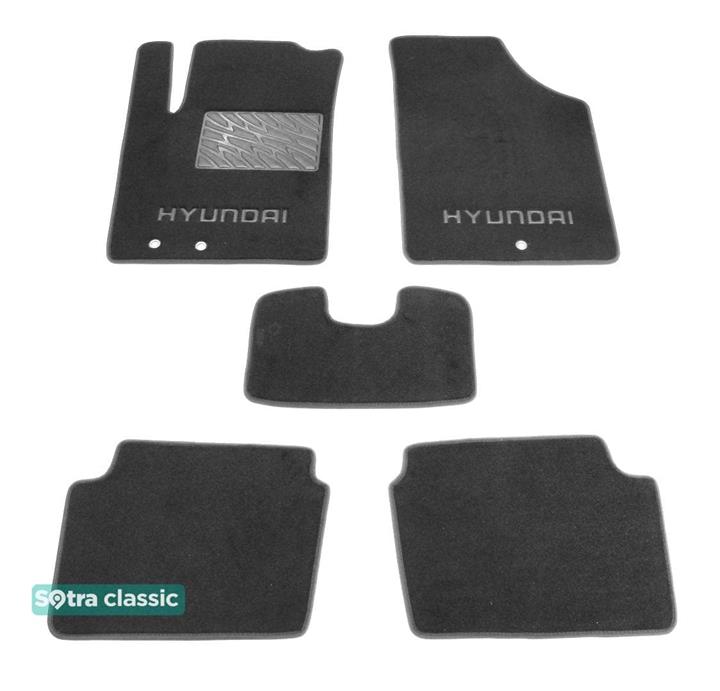 Sotra 06934-GD-GREY Interior mats Sotra two-layer gray for Hyundai I10 (2008-2014), set 06934GDGREY