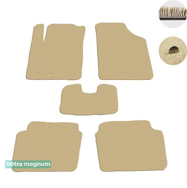 Sotra 06934-MG20-BEIGE Interior mats Sotra two-layer beige for Hyundai I10 (2008-2014), set 06934MG20BEIGE