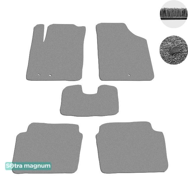 Sotra 06934-MG20-GREY Interior mats Sotra two-layer gray for Hyundai I10 (2008-2014), set 06934MG20GREY
