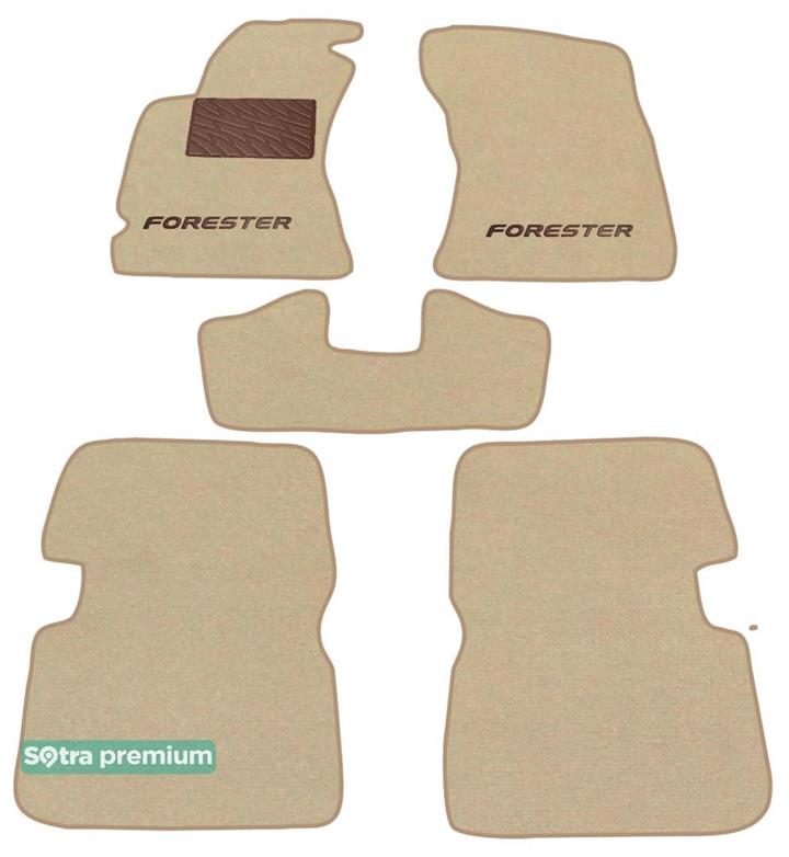 Sotra 06941-CH-BEIGE Interior mats Sotra two-layer beige for Subaru Forester (2008-2013), set 06941CHBEIGE