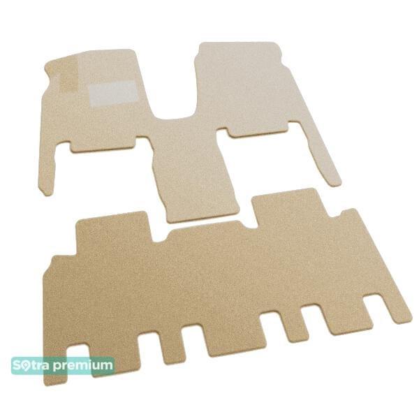 Sotra 06942-CH-BEIGE Interior mats Sotra two-layer beige for KIA Carnival (2006-2014), set 06942CHBEIGE