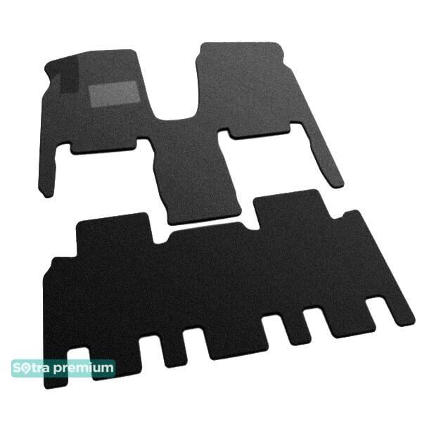 Sotra 06942-CH-BLACK Interior mats Sotra two-layer black for KIA Carnival (2006-2014), set 06942CHBLACK
