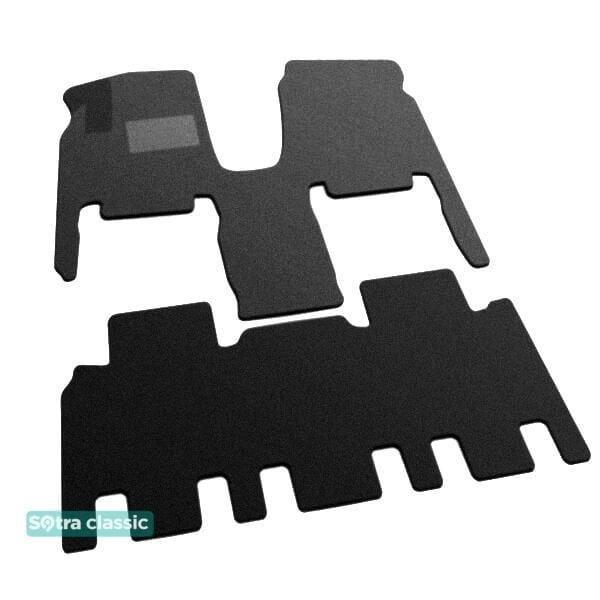 Sotra 06942-GD-BLACK Interior mats Sotra two-layer black for KIA Carnival (2006-2014), set 06942GDBLACK