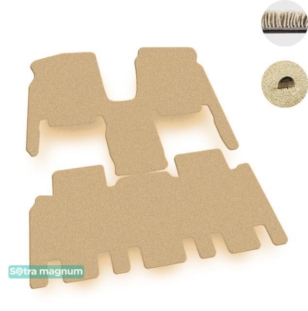 Sotra 06942-MG20-BEIGE Interior mats Sotra two-layer beige for KIA Carnival (2006-2014), set 06942MG20BEIGE