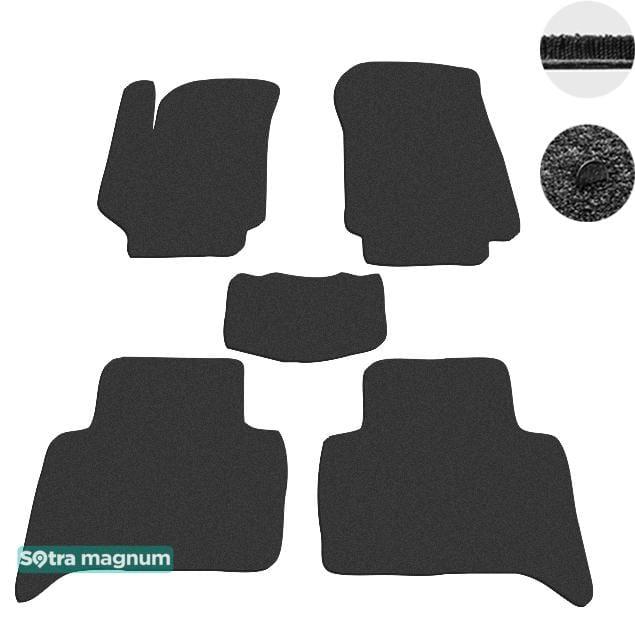 Sotra 06946-MG15-BLACK Interior mats Sotra two-layer black for Fiat Croma (2005-2011), set 06946MG15BLACK