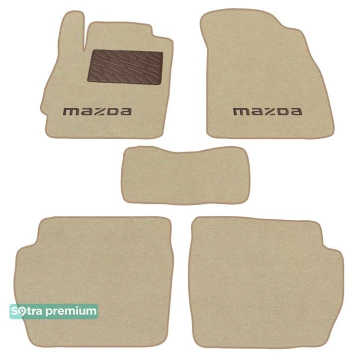 Sotra 06952-CH-BEIGE Interior mats Sotra two-layer beige for Mazda 2 (2007-2014), set 06952CHBEIGE