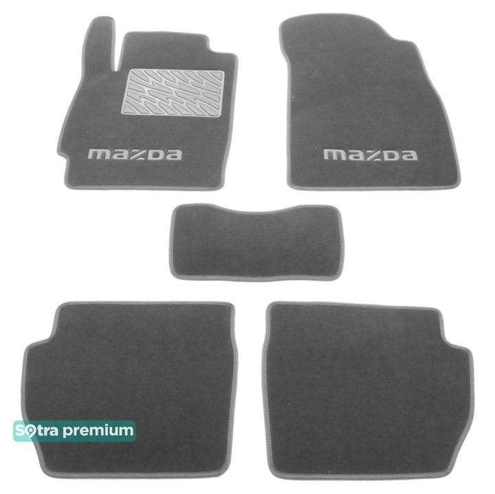 Sotra 06952-CH-GREY Interior mats Sotra two-layer gray for Mazda 2 (2007-2014), set 06952CHGREY