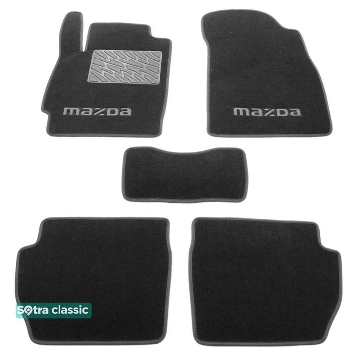 Sotra 06952-GD-GREY Interior mats Sotra two-layer gray for Mazda 2 (2007-2014), set 06952GDGREY